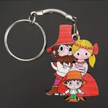 AMADEA Dřevěná klíčenka Rumcajs s Mankou a Cipískem 4 cm