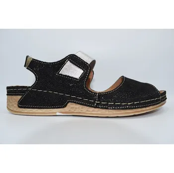 Dámské sandále HILBY 1055 dámský sandál Black Brokát Velikost: 37