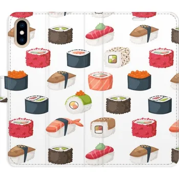 Pouzdro na mobilní telefon Flipové pouzdro iSaprio - Sushi Pattern 02 - iPhone X/XS