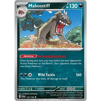 Karetní hra Mabosstiff 137/198 - Scarlet & Violet Typ karty: Non-Holo