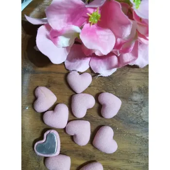 umělá květina Ozdoba k nalepení srdce růžové