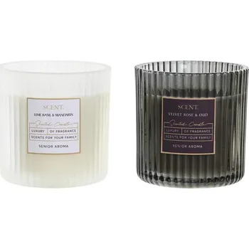 Svíčka Svíčka ve skle "SCENT" 9x9x9/245g/2dr.