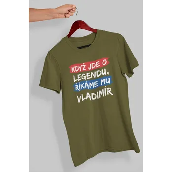 Pánské tričko Pánské tričko Vladimír Barva: Khaki, Velikost: XS