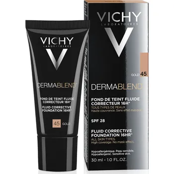 Make-up VICHY Dermablend Fluidní korekční make-up - odstín 45&nbsp;Gold 30&nbsp;ml