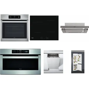 Set domácích spotřebičů WHIRLPOOL ABSOLUTE AKZ9 6230 IX + WHIRLPOOL WS Q2760 BF + WHIRLPOOL AKR 5390/1 IX + WHIRLPOOL ABSOLUTE AMW 730 IX + WHIRLPOOL WSIC 3M27 C + WHIRLPOOL ART 66112