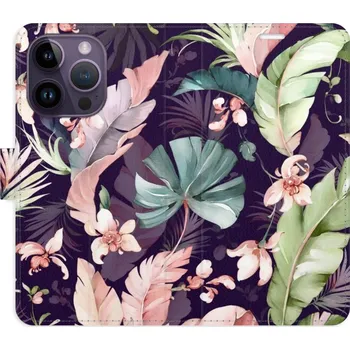 Pouzdro na mobilní telefon Flipové pouzdro iSaprio - Flower Pattern 08 - iPhone 14 Pro
