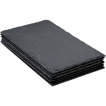 Secret de Gourmet Sada 6 břidlicových talířů, talíře fingerfood, 18 x 30 cm