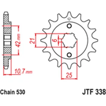 Řetězová sada pro motocykl Přední řetězové kolečko Honda CB 650 1979 - 1981 16 zubů