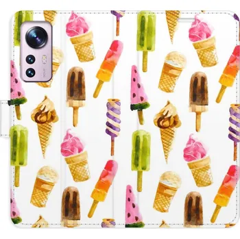 Pouzdro na mobilní telefon Flipové pouzdro iSaprio - Ice Cream Pattern - Xiaomi 12 / 12X