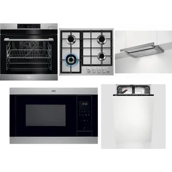 Set domácích spotřebičů AEG BSK782380M + AEG Mastery StepPower HGB64420SM + AEG DPE5660M + AEG Mastery MSB2547D-M + AEG Mastery GlassCare FSE73407P