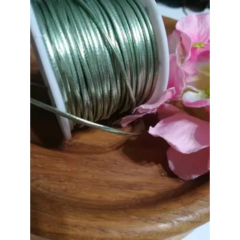 Šňůra z eko kůže 1,5 mm zelinkavá