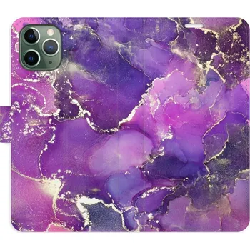 Pouzdro na mobilní telefon Flipové pouzdro iSaprio - Purple Marble - iPhone 11 Pro