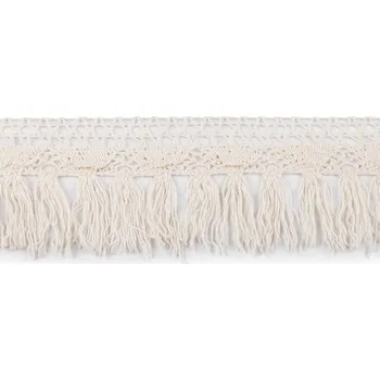 Bavlněné třásně / krajka šíře 45; 55 mm, barva 2 (55 mm) režná světlá