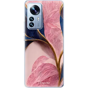 Pouzdro na mobilní telefon Odolné silikonové pouzdro iSaprio - Pink Blue Leaves - Xiaomi 12 Pro