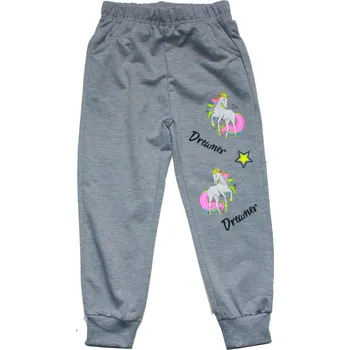 Dívčí tepláky dva koně šedé 2227 slabé 585/12 vel. 146