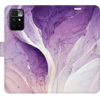 Pouzdro na mobilní telefon Flipové pouzdro iSaprio - Purple Paint - Xiaomi Redmi 10