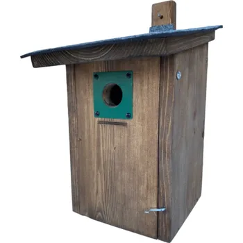 Hnízdní budka Sýkorník dřevěná ptačí budka PELA01 17,5 x 32 x 17,5 cm