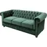 Pohovka Trojmístná pohovka Chesterfield sametově zelená