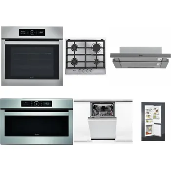 Set domácích spotřebičů WHIRLPOOL ABSOLUTE AKZ9 6230 IX + WHIRLPOOL AKR 351/IX + WHIRLPOOL AKR 749/1 IX + WHIRLPOOL ABSOLUTE AMW 730 IX + WHIRLPOOL WSIO 3O34 PFE X + WHIRLPOOL ART 65031