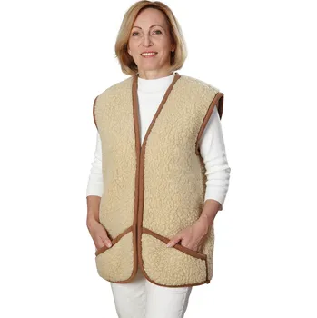 Wooline Vesta vlněná, béžová Velikost: 4XL