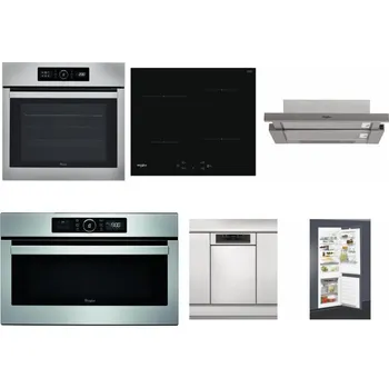 Set domácích spotřebičů WHIRLPOOL ABSOLUTE AKZ9 6230 IX + WHIRLPOOL WS Q2760 BF + WHIRLPOOL AKR 5390/1 IX + WHIRLPOOL ABSOLUTE AMW 730 IX + WHIRLPOOL WSBO 3O34 PF X + WHIRLPOOL ART 65031