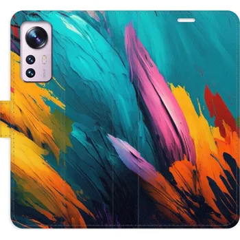 Pouzdro na mobilní telefon Flipové pouzdro iSaprio - Orange Paint 02 - Xiaomi 12 / 12X