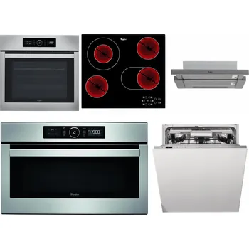Set domácích spotřebičů WHIRLPOOL ABSOLUTE AKZ9 6230 IX + WHIRLPOOL AKT 8190/BA + WHIRLPOOL AKR 749/1 IX + WHIRLPOOL ABSOLUTE AMW 730 IX + WHIRLPOOL WIO 3T133 PLE