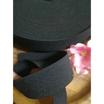 Textilní guma Pruženka hladká šíře 25 mm tkaná černá