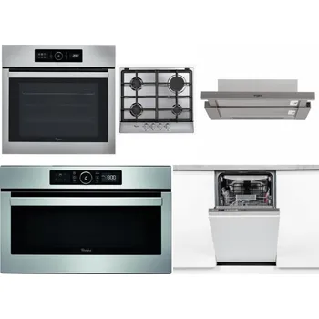 Set domácích spotřebičů WHIRLPOOL ABSOLUTE AKZ9 6230 IX + WHIRLPOOL AKR 351/IX + WHIRLPOOL AKR 5390/1 IX + WHIRLPOOL ABSOLUTE AMW 730 IX + WHIRLPOOL WSIO 3O34 PFE X