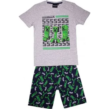 Chlapecké pyžamo Dětské pyžamo Minecraft Greencreeper s kraťasy 116-152 cm 116