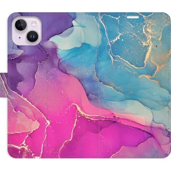 Pouzdro na mobilní telefon Flipové pouzdro iSaprio - Colour Marble 02 - iPhone 14 Plus