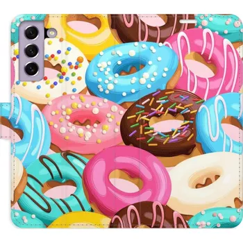 Pouzdro na mobilní telefon Flipové pouzdro iSaprio - Donuts Pattern 02 - Samsung Galaxy S21 FE 5G