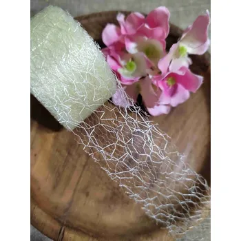 Stuha Stuha šíře 40 mm pavučinka smetanová