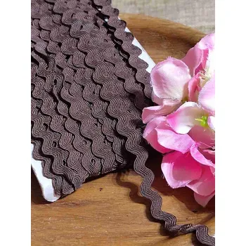 Krajka Hadovka šíře 5 mm hnědá čokoládová