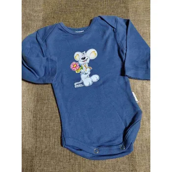 Kojenecký body Body s dlouhým rukávem vel.52 modrá s obrázkem