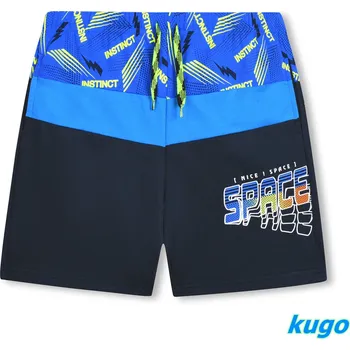 Chlapecké kraťasy Chlapecké kraťasy - KUGO MS1728, tmavě modrá / modrá Barva: Modrá tmavě, Velikost: 146