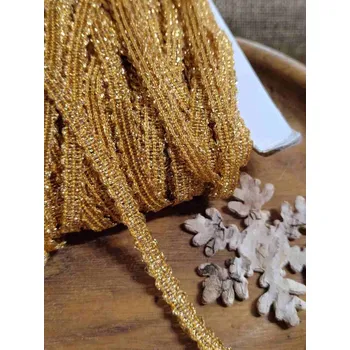 Krajka Leonský prýmek 10 mm barva zlatá