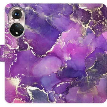 Pouzdro na mobilní telefon Flipové pouzdro iSaprio - Purple Marble - Honor 50 / Nova 9