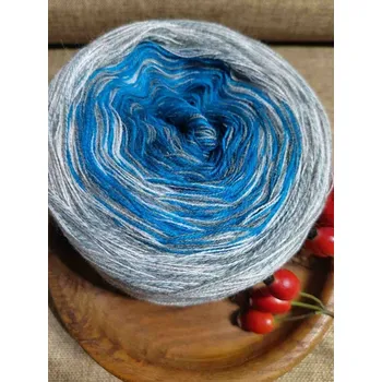 Příze Duhové klubíčko 4 nitka šedo tyrkysová