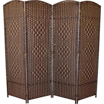Paraván Axin Trading s.r.o. Paravan provázkový čtyřdílný barva tmavě hnědá
