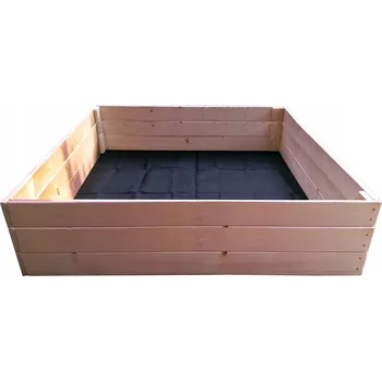 Vyvýšený záhon Dřevěný vyvýšený záhon 150 x 80 x 30 cm přírodní
