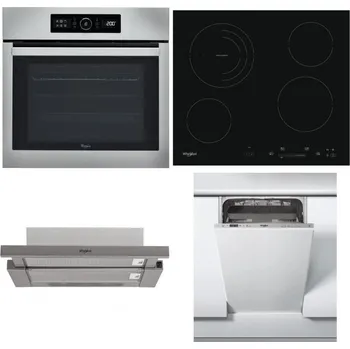 Set domácích spotřebičů WHIRLPOOL ABSOLUTE AKZ9 6230 IX + WHIRLPOOL AKT 8900 BA + WHIRLPOOL AKR 5390/1 IX + WHIRLPOOL WSIC 3M27 C