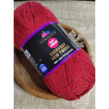 Příze Příze pletací Everyday New Tweed 100 g červená tmavá