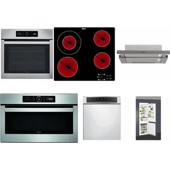 Set domácích spotřebičů WHIRLPOOL ABSOLUTE AKZ9 6230 IX + WHIRLPOOL AKT 8130/NE + WHIRLPOOL AKR 5390/1 IX + WHIRLPOOL ABSOLUTE AMW 730 IX + WHIRLPOOL WBC 3C34 PF X + WHIRLPOOL ART 66112