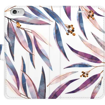 Pouzdro na mobilní telefon Flipové pouzdro iSaprio - Ornamental Leaves - iPhone 6/6S