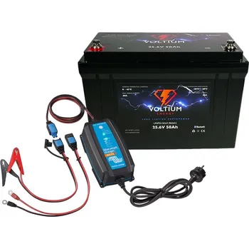 Nabíječka baterií Voltium Energy Set lithiové baterie Voltium VE-SPBT-2450 (50Ah) + nabíječka Victron Blue Smart (5A), 24V
