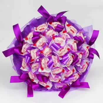 umělá květina Ateliér Confetti Kytice z bonbónů - Jitka Barva: Fialová