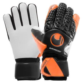 Brankářské rukavice Uhlsport Super Resist HN černá/oranžová UK 3 Velikost Rukavice: 4,5