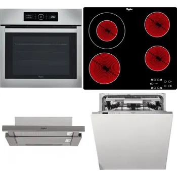 Set domácích spotřebičů WHIRLPOOL ABSOLUTE AKZ9 6230 IX + WHIRLPOOL AKT 8130/NE + WHIRLPOOL AKR 5390/1 IX + WHIRLPOOL WIO 3O540 PELG