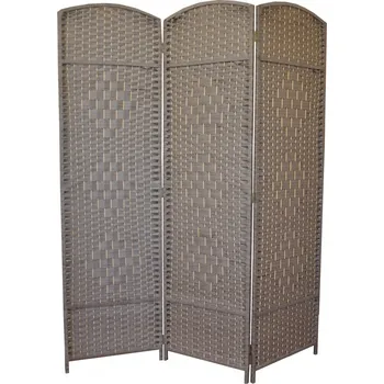 Paraván Axin Trading s.r.o. Paravan provázkový třídílný barva světle šedá